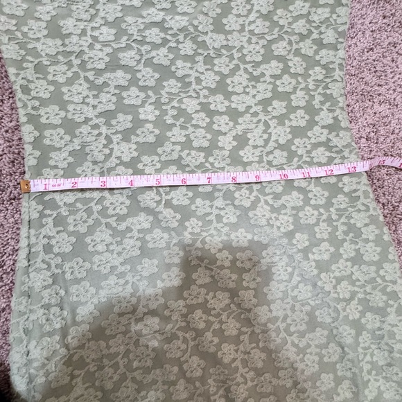 Zesica Cottagecore Mint Lace Strapless Midi Dress Size S Romantic Spring - Picture 7 of 9